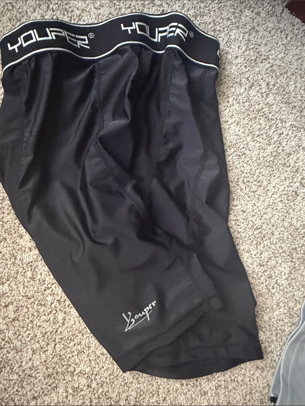 Men's Black Athletic Compression Shorts